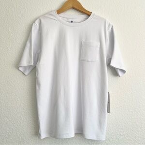 Classic Prep Boys White Short-Sleeve Pocket Tshirt